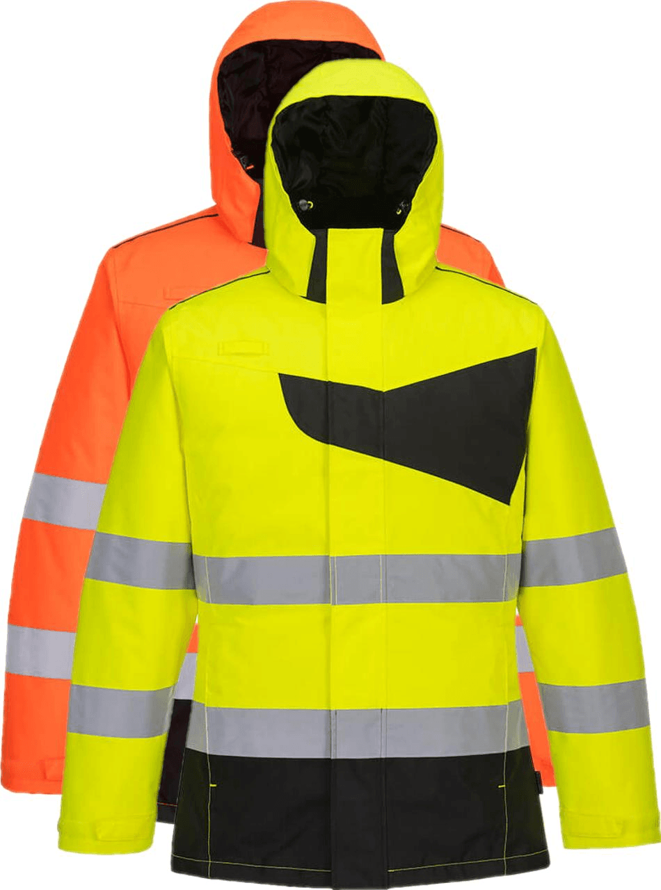 Portwest Pw261 Pw2 Hi-Vis Vinterjakke L Orange/sort