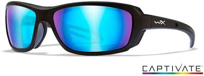 Wiley X WileyX WAVE Captivate Blue Mirror Matte Black Frame