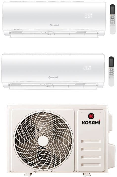 Kosami Climatizzatore Dual Split Paros 9000+9000 BTU con Paros Multi 18-2 Inverter R32 WiFi Classe A++