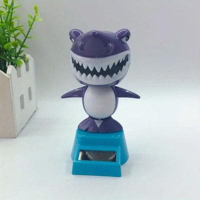 Inspire Select Solar Powered Shark Bobblehead Car Decoration Funny Shake Head Dashboard Accessory purple