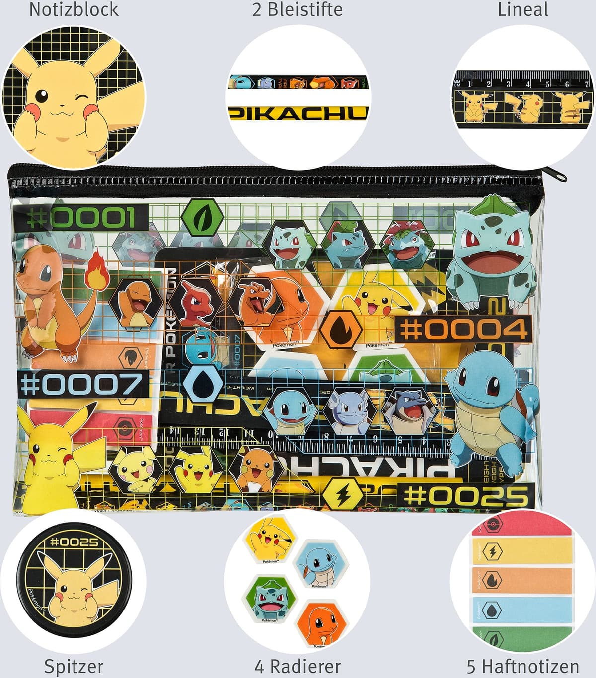 Notizbuch UNDERCOVER "Pokémon", Kinder, bunt, Notizbücher Notizbuch, inkl. 4 Kugelschreiber sowie Schreib- und Bastelutensilien bunt Einheitsgröße