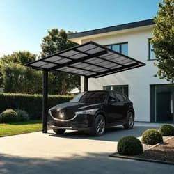 Ximax Aluminium Carport Linea Typ 80 495 x 244 cm 100 kg/qm Schwarz