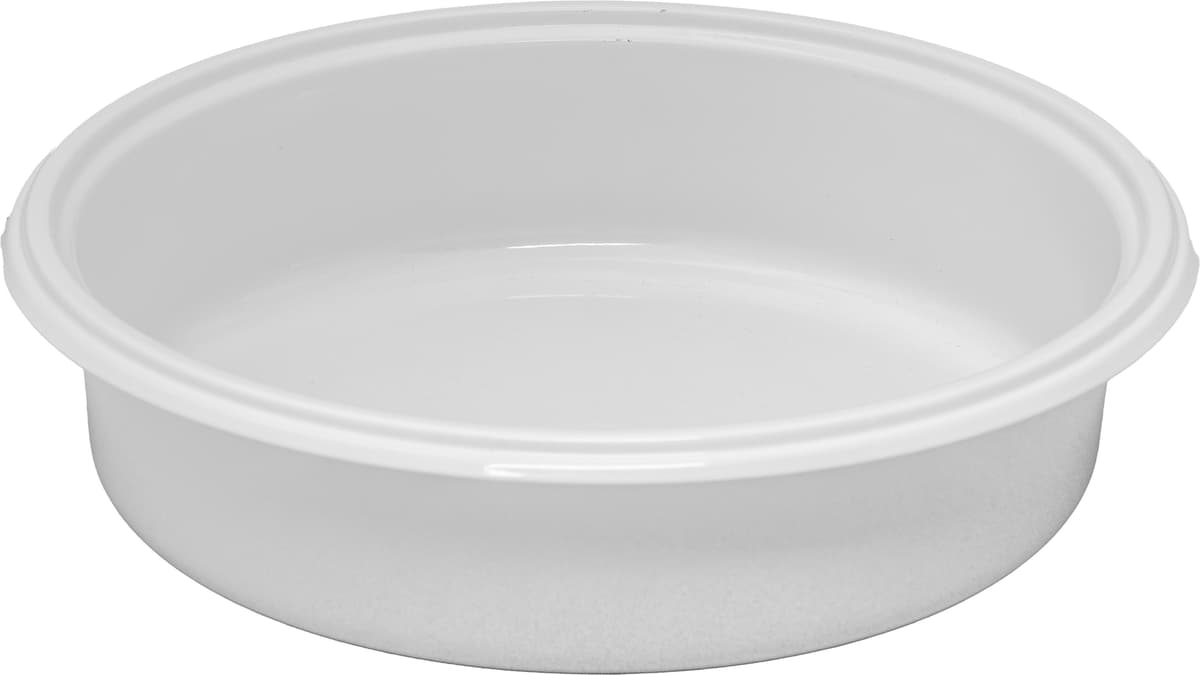 Abert Bacinella per Scaldavivande in Acciaio Inox 18/10 Smaltata Bianca Diam. 30 cm H. 8 cm Cosmo