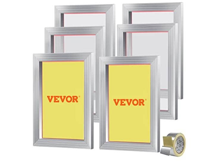 VEVOR Zeefdrukpers van aluminiumlegering, 25,4 x 35,6 cm, zeefdrukmachine accessoires 110 mesh, zuurbestendig en niet vervormbaar voor kussenslopen, stoffen, papier, kopieerpapier, enz.