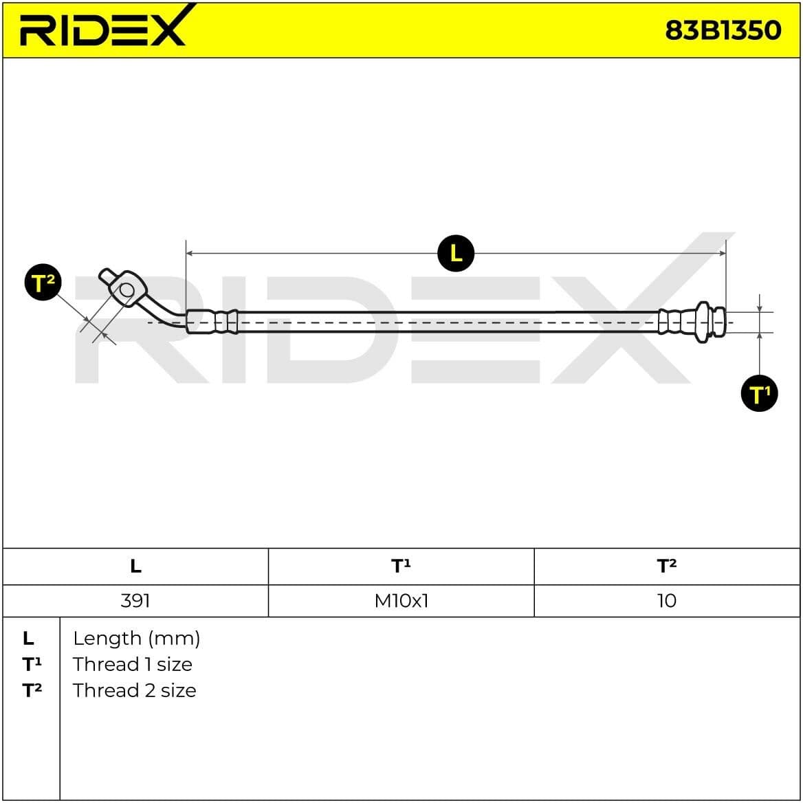 RIDEX 83B1350 Bremsschlauch