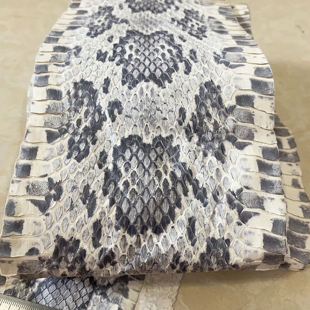 NONE Colorful Snake Skin Printing Leather Snake Skin for Phone Case, Shoe Belt DIY, Handmade Leather Materia Large Size 2024