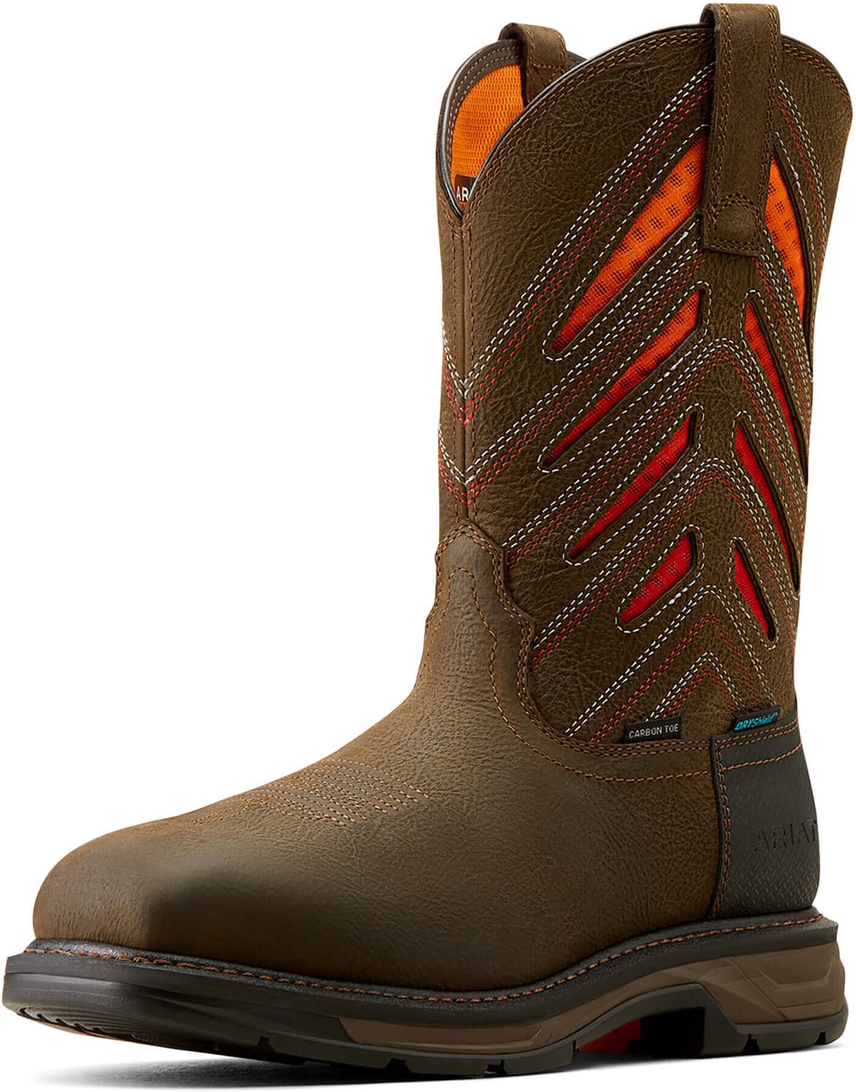 Men's WorkHog XT VentTEK Waterproof Carbon Toe Work Boots in Iron Coffee Sunset, Size: 10 EE / Wide by Ariat