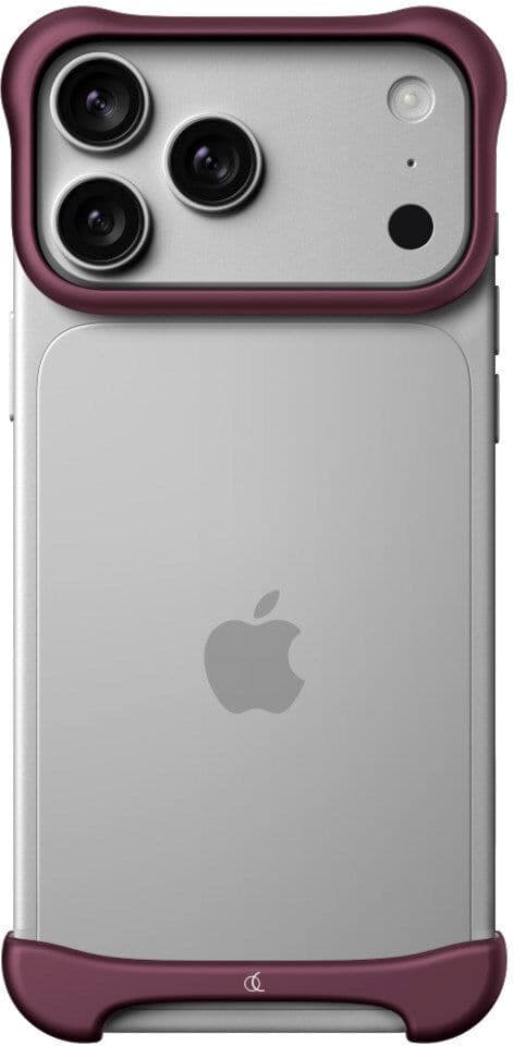 Arc Pulse Aluminum Bumper Cover - iPhone 18 Pro - Matte Dark Red