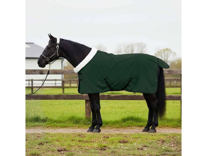 vidaXL Pferdedecke Dunkelgrün 75 cm Polarfleece