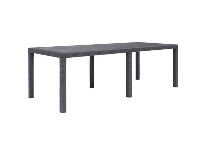 Table de jardin Marron 220x90x72 cm Plastique Aspect de rotin