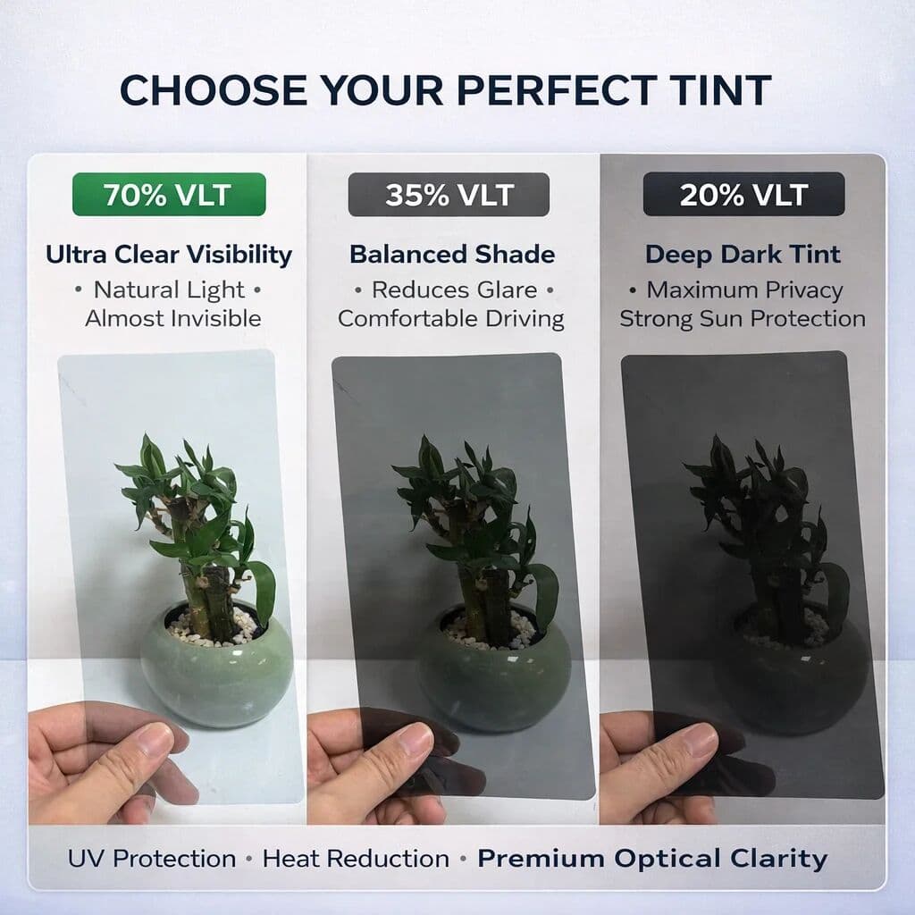 RAVOOY Precut Window Tint, Reusable Removable EPU Film, Custom Fit for Hyundai Ioniq 2017-2022, UV Heat Protection