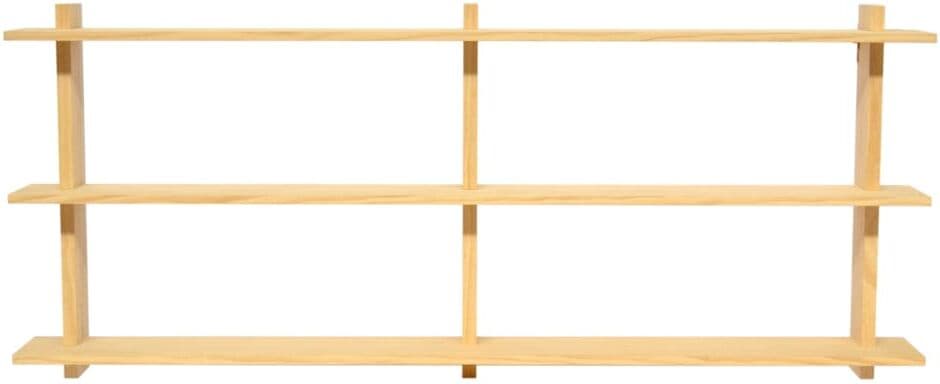 Naan Furniture Estantería triple de pared en pino natural 170 cm Barnizado