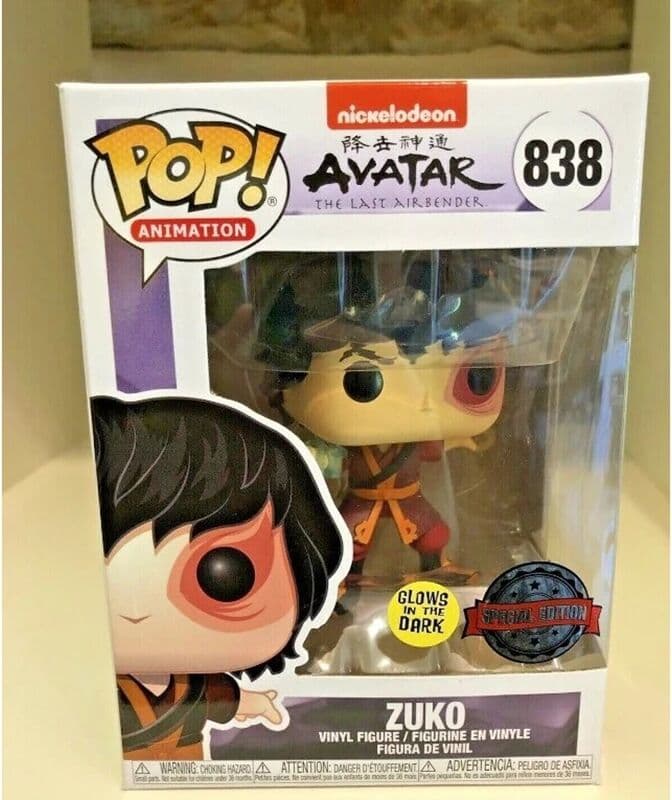 Funko Pop Animation #838 Avatar The Last Airbender Zuko Glow In The Dark Vinyl Figure Anime Collectible Model Toy Gift For Fans
