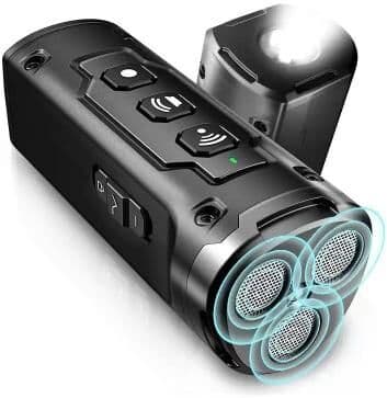 Inspired Living PawCalm Ultrasonic Dog Repeller & Anti Bark Training Device With LED Flashlight black
