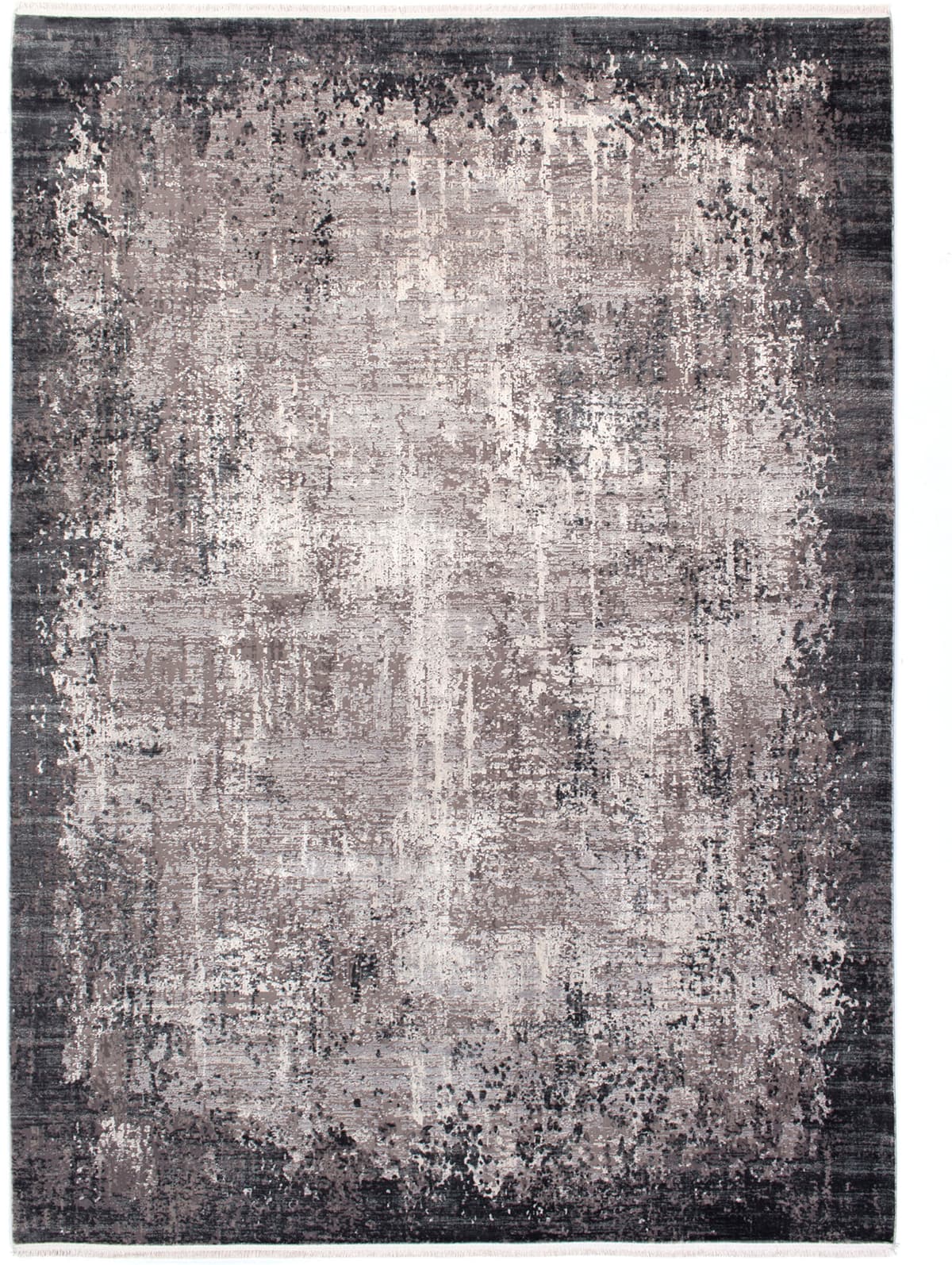 Teppich WK WOHNEN "BORDER", grau, B:200cm H:8mm L:290cm, Polyacryl, Viskose, Teppiche, Teppich, hochwertiger Viskoseanteil, samtweiche Oberfläche mit 3 D Effekt grau B : 200cm 1 Stk., 8mm, L: 290cm