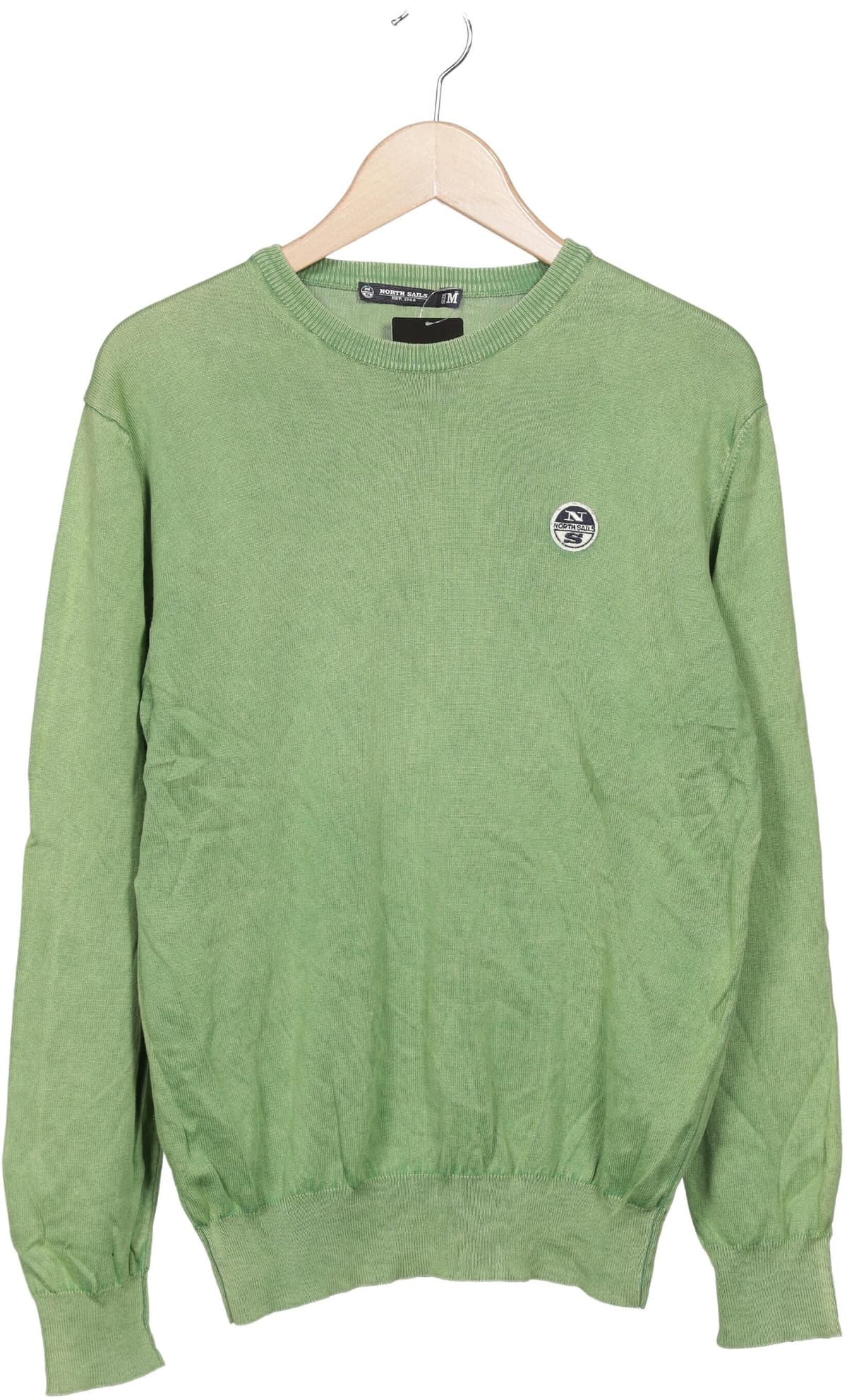 north sails Herren Pullover, Hellgrün, Gr. M, Baumwolle - Second Hand