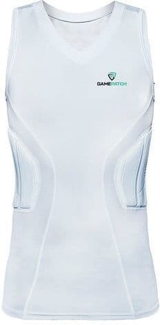 Gamepatch Padded Compression Shirt Pro (26) - Topattu Hihaton Kompressiopaita -Valkoinen - M