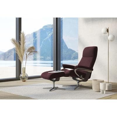 Relaxsessel STRESSLESS "View", rot (bordeaux batick), B:78cm H:108cm T:78cm, Leder BATICK: BATICK ist ein leicht korrigiertes, durchgefärbtes und genarbtes Möbelleder, bei dem die meisten Unebenheiten und Spuren in der Regel entfernt wurden.,...