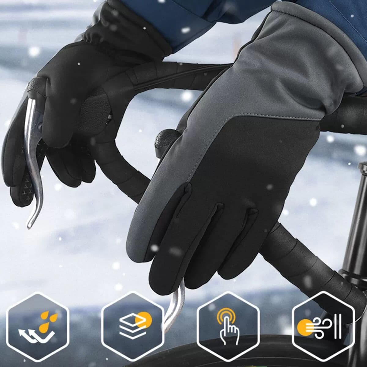 INF Thermische Touchscreen-Handschuhe – Wind- und wasserfest für Outdoor-Aktivitäten L