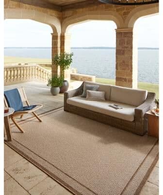 Alexander Home Hampton Natural Indoor/Outdoor Area Rug