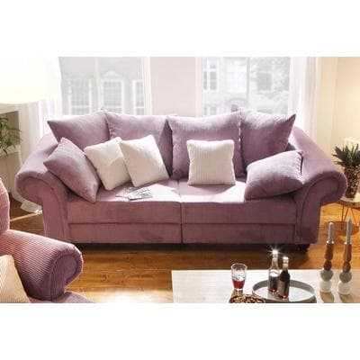 Big-Sofa HOME AFFAIRE "King Henry Mega Sofa, viel Platz, Breite 242cm, Federkern", lila (lavendel), B:242cm H:90cm T:103cm, Samtcord »Ribbon« (88% Polyester 12% Polyacryl);Luxus-Microfaser (100% Polyester), Sofas, Big-Sofa, in legerer Polsterung und...