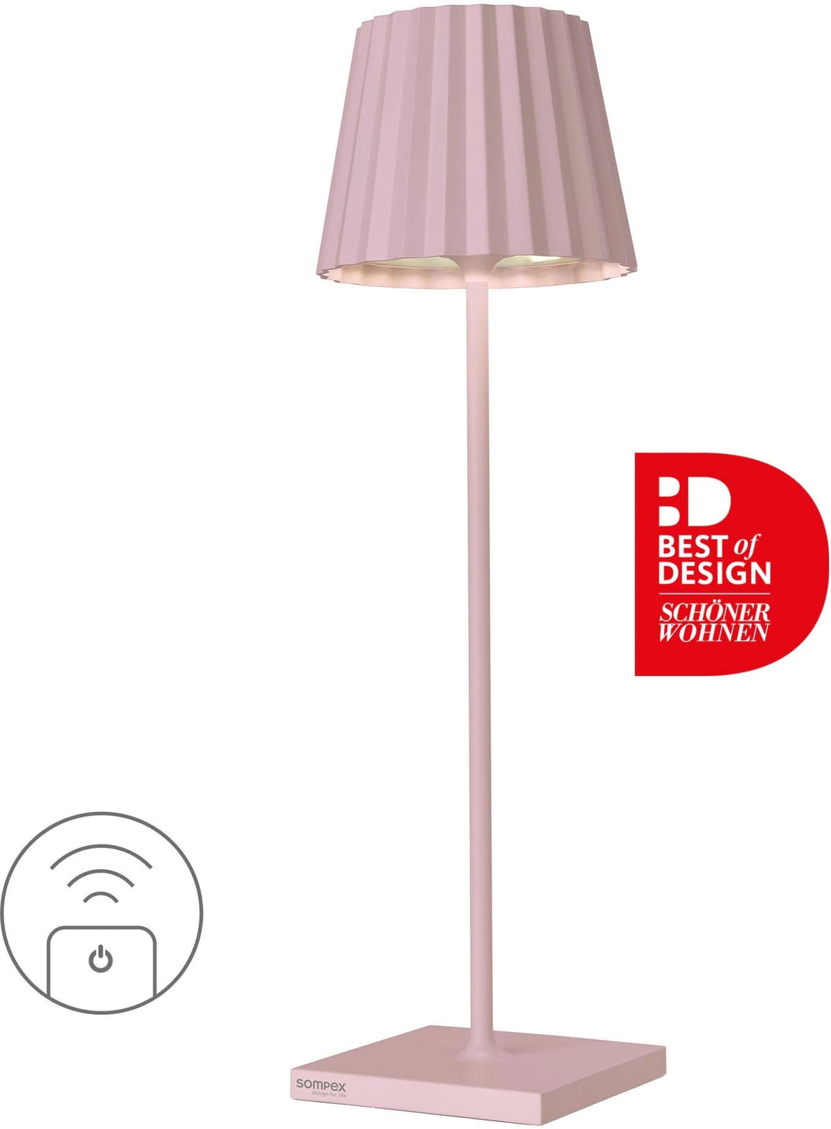 Sompex Lampada da Tavolo Troll 2.0 LED Oro Rosa
