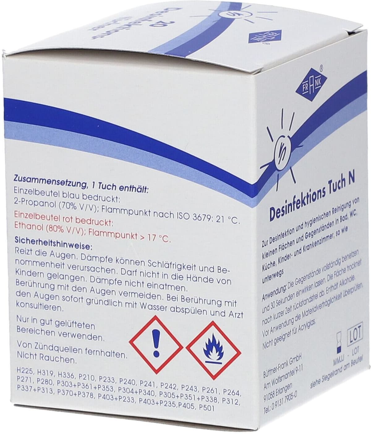 Frank® Desinfektions Tuch N Tücher 20 St 20 St Tücher