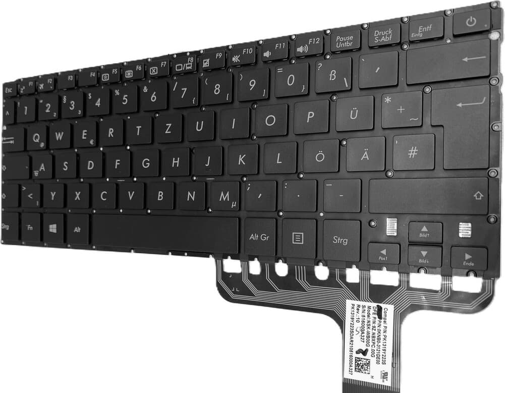 T-ProTek Duits toetsenbord zwart voor ASUS ZenBook UX305CA-FC042T