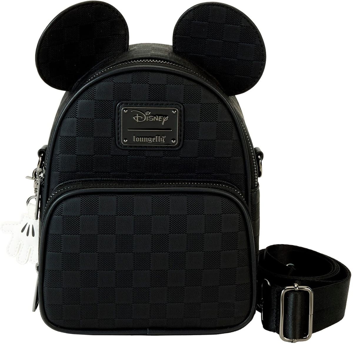 Loungefly Disney Mickey Ear Evergreen Convertible Mini Backpack (Loungefly) - Vegan Leather, Convertible, Mini Backpack