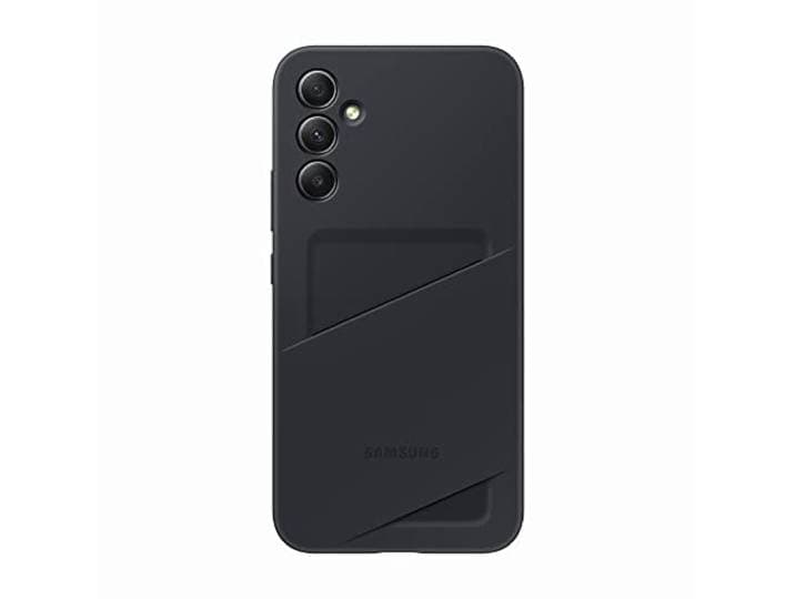 Samsung achterschaal met Galaxy A34 5G zwarte autohouder