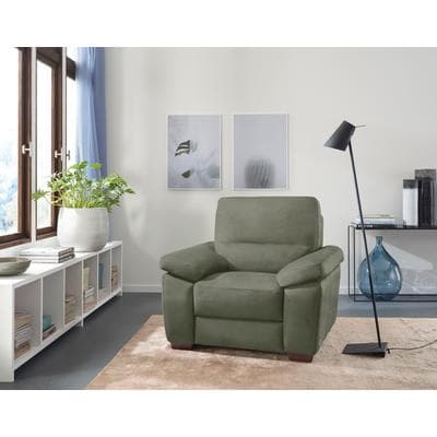 Sessel CALIA ITALIA "Gaia, in edlem Design und mit erstklassigem Sitzkomfort", grün, B:100cm H:92cm T:94cm, Luxus-Microfaser Ginevra (100% Polyester), Sessel, Sessel, aus pflegeleichtem Luxus-Microfaser Ginevra Hydro Care