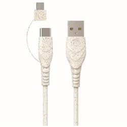 BIOnd USB-A auf USB-C und Micro-USB - Ladekabel | Weiß - Neu