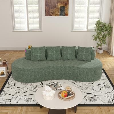 Modern Curved Sectional 3 Seat Minimalist Elegant Half Moon Sofa Compressed Modular Sectional Sofa for Living Room