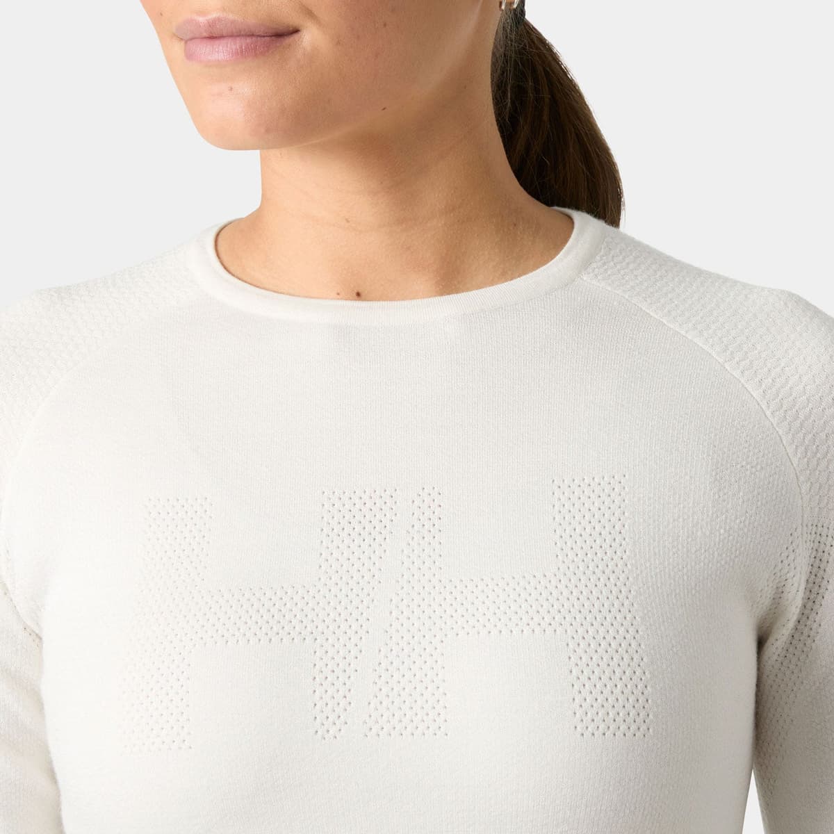 Helly Hansen Women's Lifa® Merino Knitevo Crew - White/Cream - XL