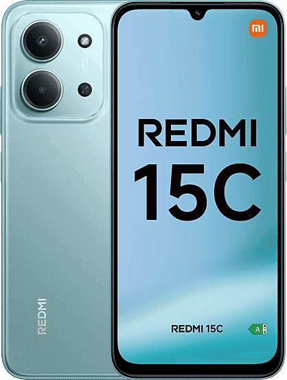 REACONDICIONADO Seminuevo Excelente Xiaomi Redmi 15C, Verde menta, 256GB, 4GB RAM, 6.9" HD+, MediaTek Helio G81-Ultra, 6000 mAh