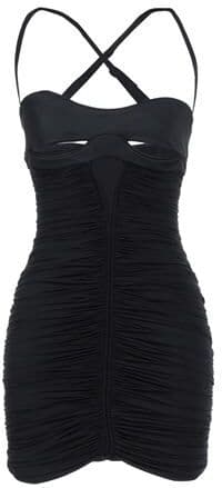 Mugler Minivestido Mujer Negro 38,40 Mujer