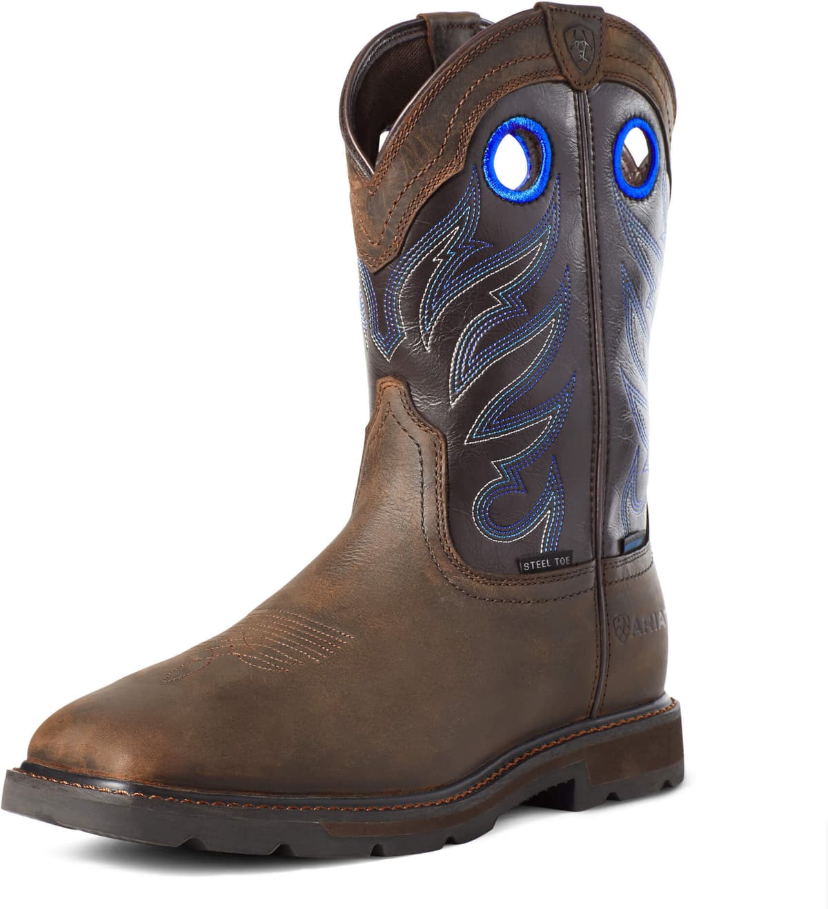 Men's Groundwork Waterproof Steel Toe Work Boots in Dark Brown, Size: 9 D / Medium by Ariat