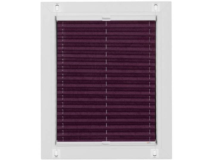 Plissee SUNLINES Start-up Style Crush, ohne Bohren, blickdicht , lila (brombeere), B:79cm H:105cm, Obermaterial: 100% Polyester, Plissees, Plissee, geklebt mit Gelenkklebeplatte