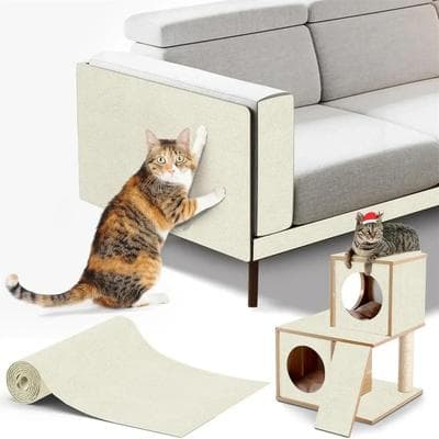 Uplift Picks 7 Color Self Adhesive Cat Scratcher Sofa Protector Mat white 40x100 Cm