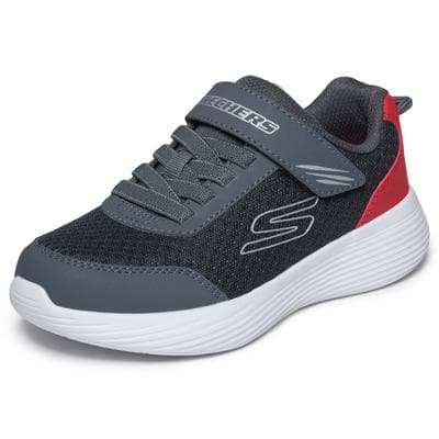Slip-On Sneaker SKECHERS "GO RUN 400 V2", Herren, Gr. 29, grau, Lederimitat, Textil, Schuhe, Slipper mit Klettverschluss, Größenschablone zum Download