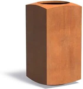 Compleet Groen Cortenstaal plantenbak NOOA 50x50x100cm.