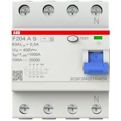 ABB FI-Schutzschalter 63A pro M compact 4polig 500mA selektiv F204AS-63/0,5