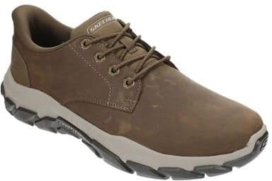 Skechers USA Santoro-Reeve (Men's) Casual Shoes in Desert, Size 12 M, Leather/Memory Foam