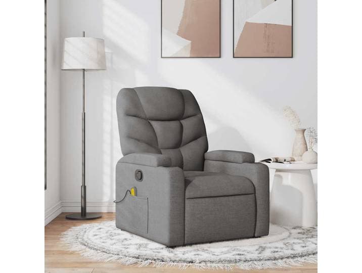 vidaXL Massagesessel Dunkelgrau Stoff