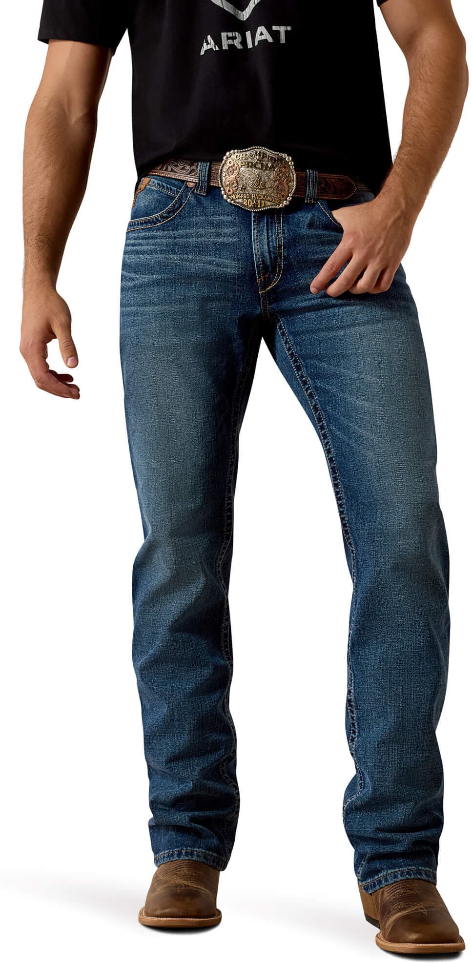 Men's M4 Relaxed Thornton Boot Cut Jeans in Heath, Size: 30 X 34 by Ariat