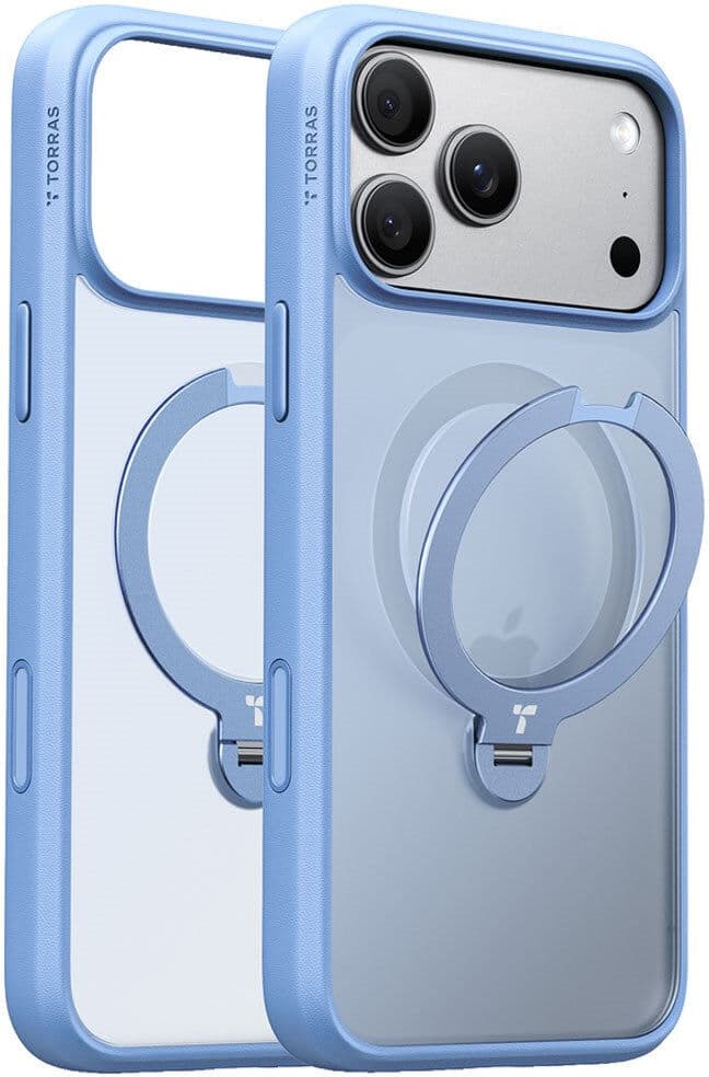 iPhone 18 Pro Max / 17 Pro Max TORRAS Ostand Q3 Spin Deksel - MagSafe Kompatibel - Blå