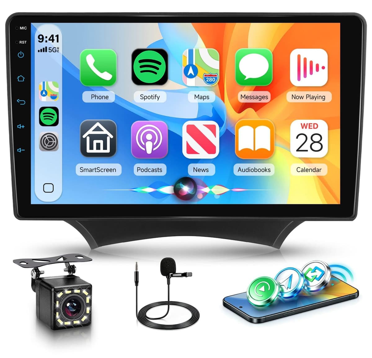 Selius Autoradio met 9 inch touchscreen en draadloze functies voor modellen uit 2008-2014