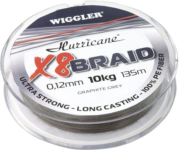 Hurricane X8 Braid Graphite Grey 0,12mm 10kg 135m