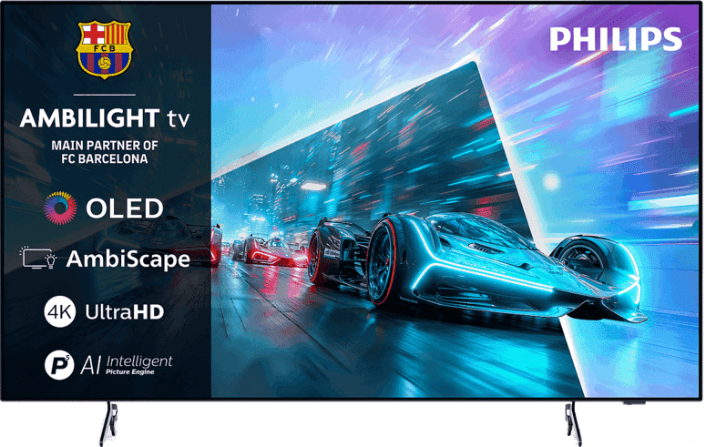 TV OLED 65" - Philips 65OLED761/12, UHD 4K, Smart TV, Dolby Vision y Atmos, Titan OS, Ambilight, Metal