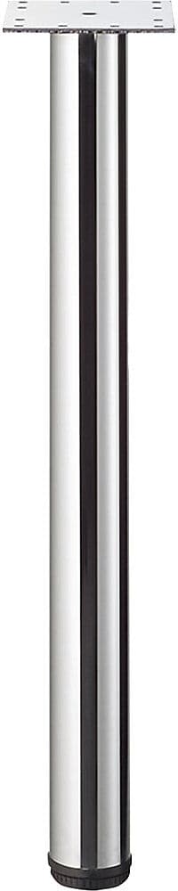 Tischbein, höhenverstellbar 700 - 740 mm, Stahlrohr, fenstergrau eurokraft pro